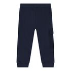 Baby Boys Navy Blue Tracksuit, 1, hi-res