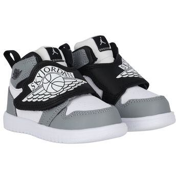 Nike Kids Black, Grey & White Sky Jordan 1 Trainers, 3 Black, Grey & White Sky Jordan 1 Trainers