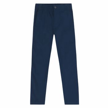 Boys Navy Logo Trouser