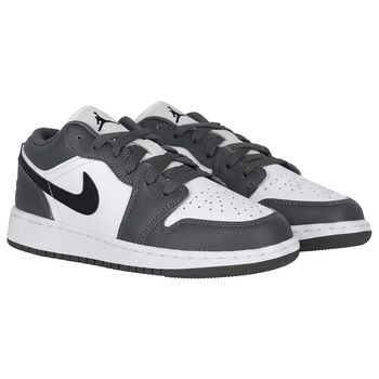 Grey & White Air Jordan 1 Low Trainers