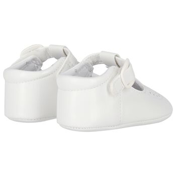 Baby Boys White Pre Walker Shoes, 3 Baby Boys White Pre Walker Shoes