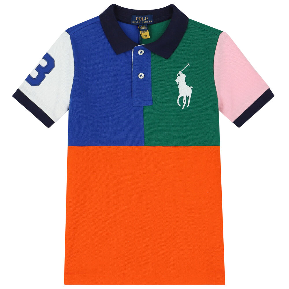 Ralph Lauren Boys Multi-Colored Logo Polo Shirt | Junior Couture USA