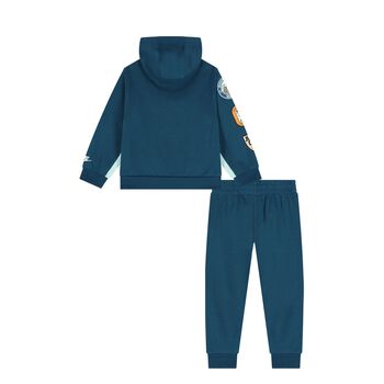 Younger Boys Blue & Green Logo Tracksuit