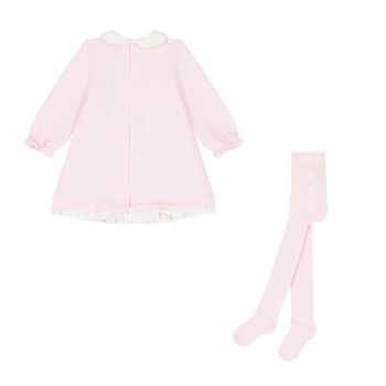 Baby Girls Pink Heart Dress Set, 1 Baby Girls Pink Heart Dress Set