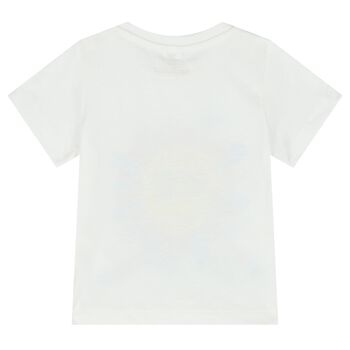Younger Boys White Sun T-Shirt