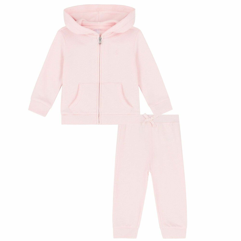 Ralph Lauren Baby Girls Pink Logo Tracksuit | Junior Couture USA