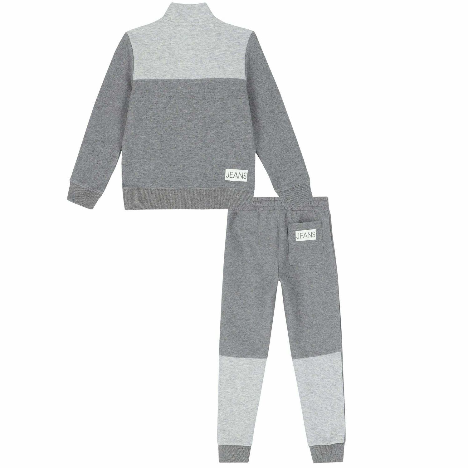 Boys Grey Logo Tracksuit, 1, hi-res