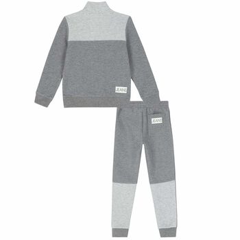 Boys Grey Logo Tracksuit