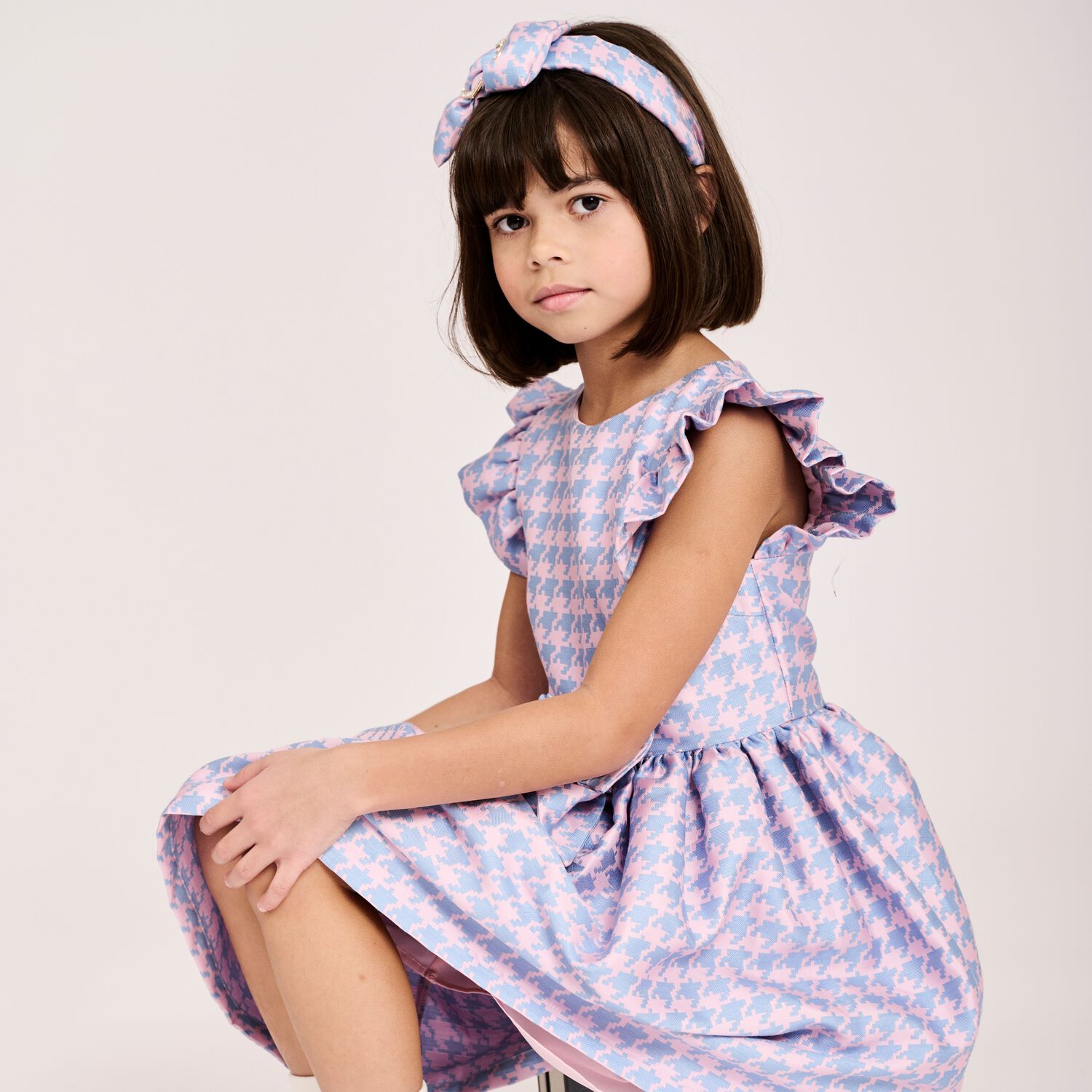 فستان باللون الأزرق والوردي, 1, hi-res image number null