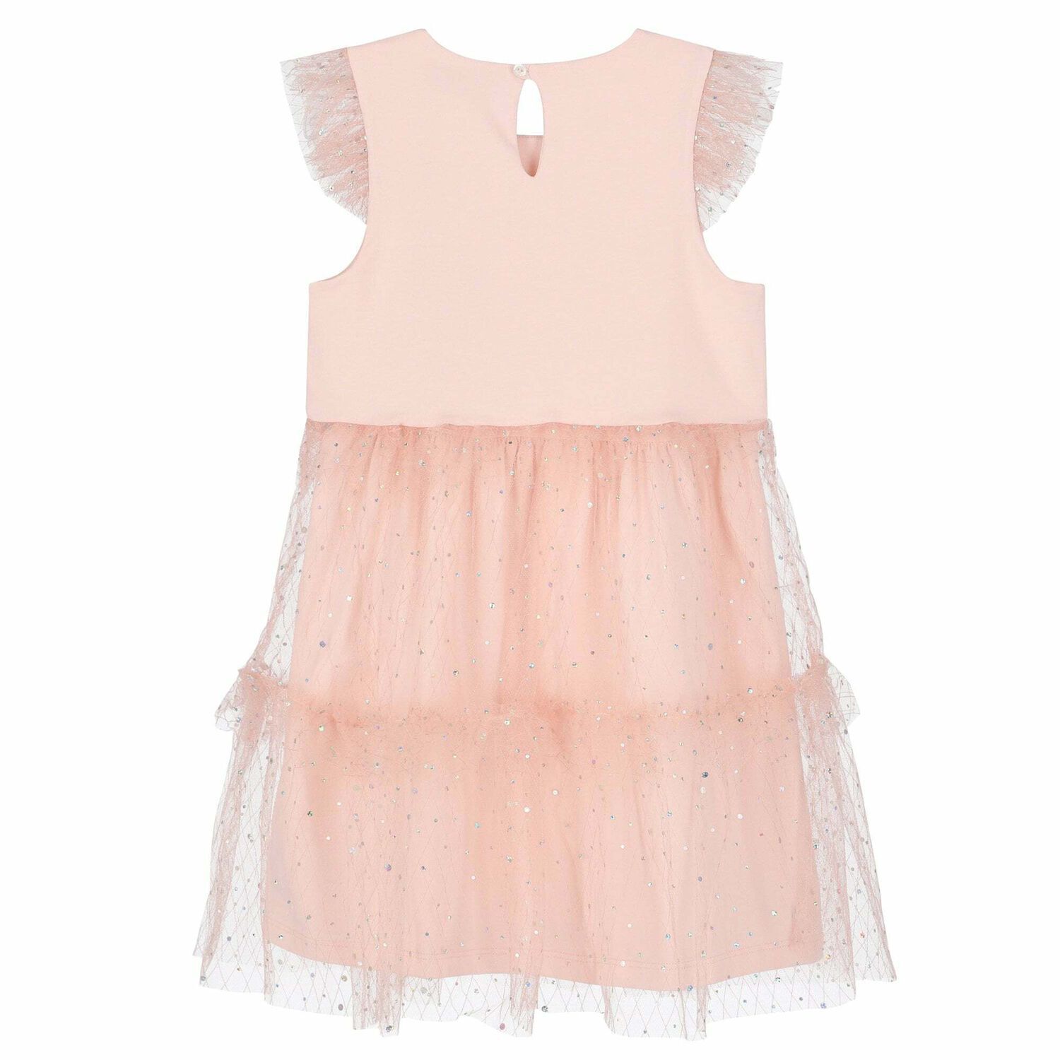 Girls Pink & Silver Logo Dress, 1, hi-res image number null