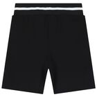 Boys White & Black Logo Shorts Set, 1, hi-res