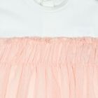 Younger Girls White & Pink Logo Dress, 2, hi-res