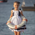 فستان بنات قطن باللون الابيض و الكحلي , 1, hi-res