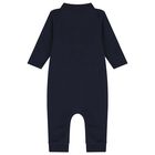 Baby Boys Navy Blue Babygrow, 1, hi-res