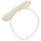 Girls Ivory Bow Headband, 1, hi-res