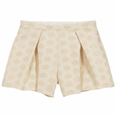 Girls Gold Spotted Shorts