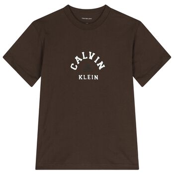 Boys Brown Logo T-Shirt