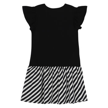 Girls Black Logo Dress