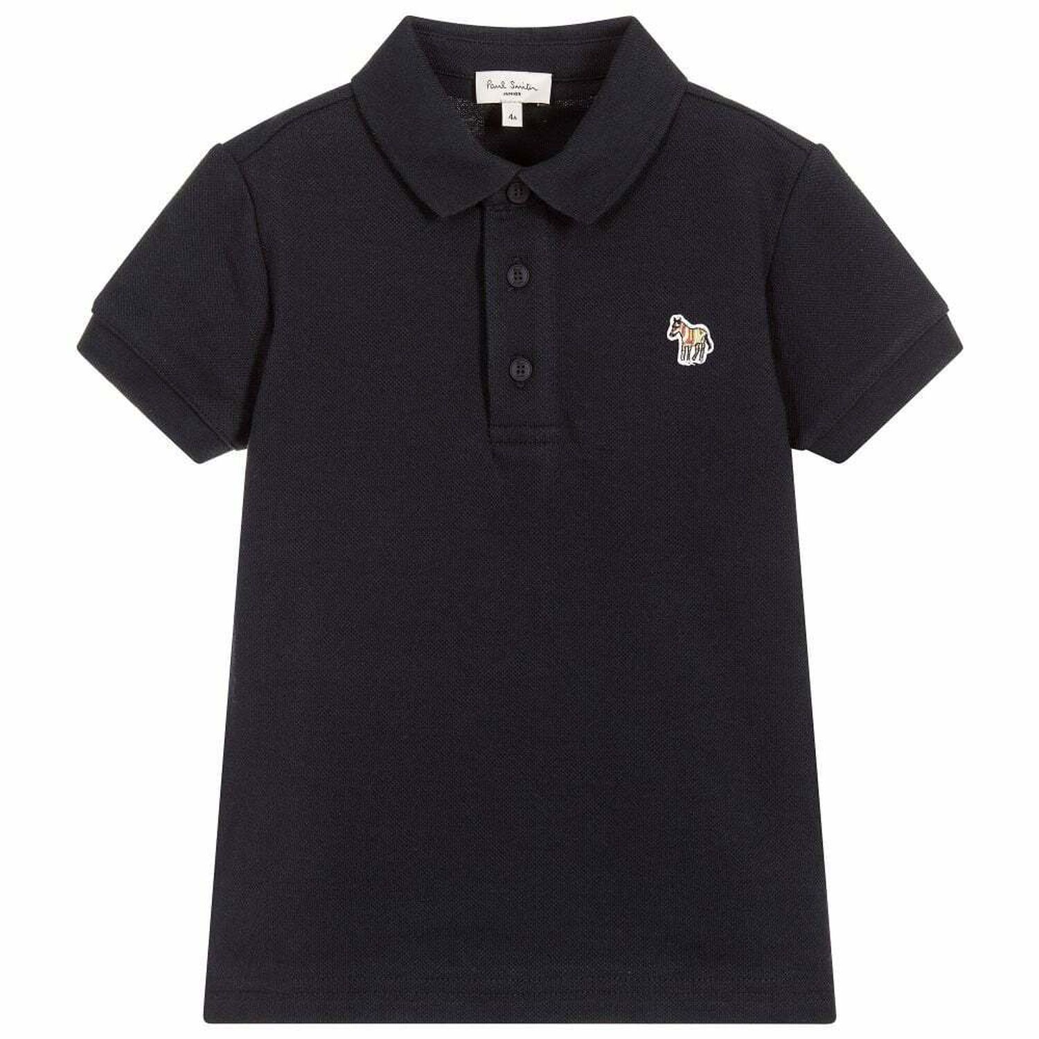 Boys Navy Logo Polo Shirt, 2, hi-res image number null