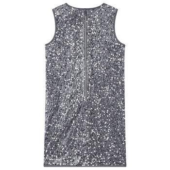 Girls Grey Embellished Dress