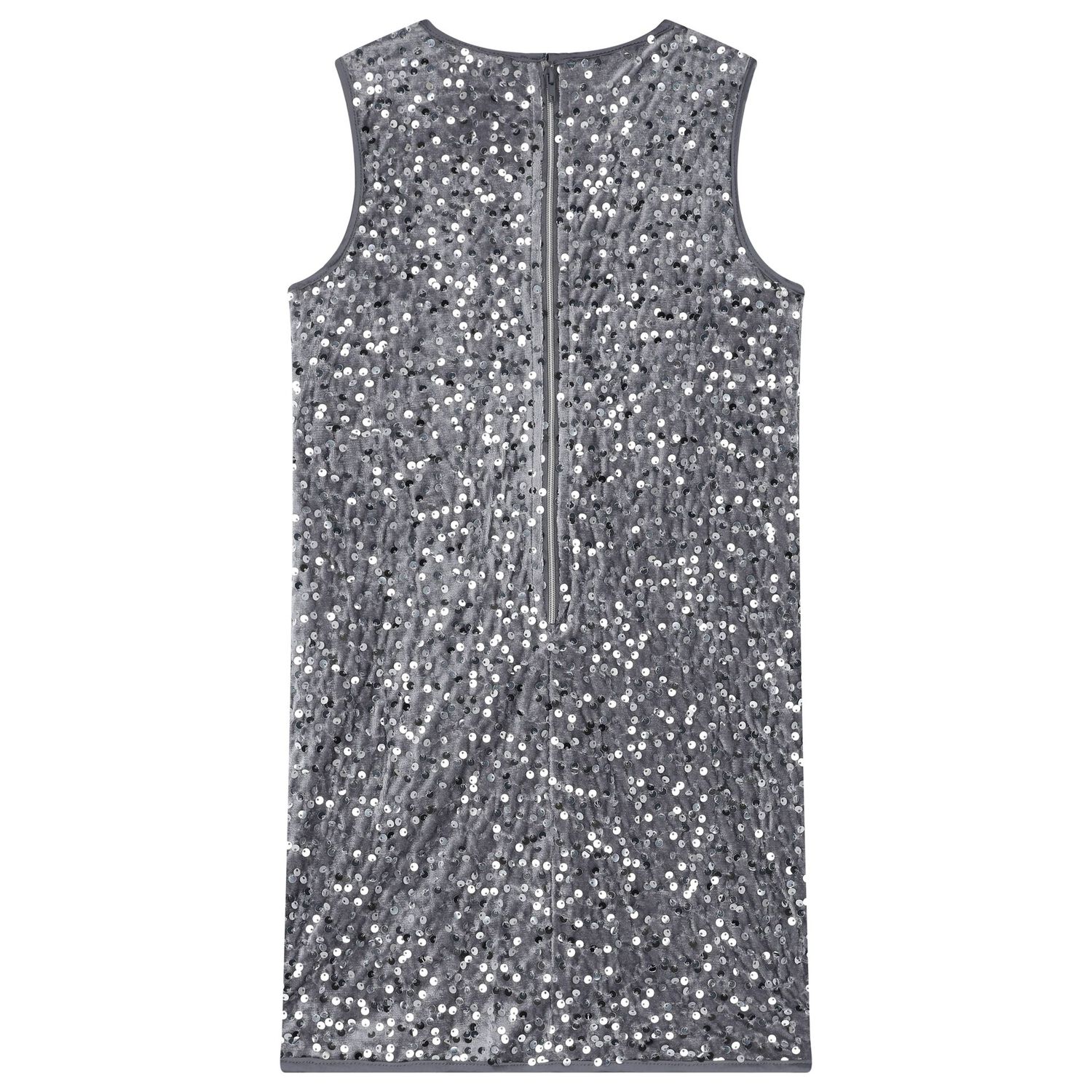 Girls Grey Embellished Dress, 1, hi-res image number null