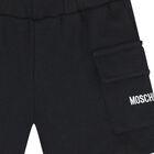 Younger Boys Black Logo Shorts, 1, hi-res