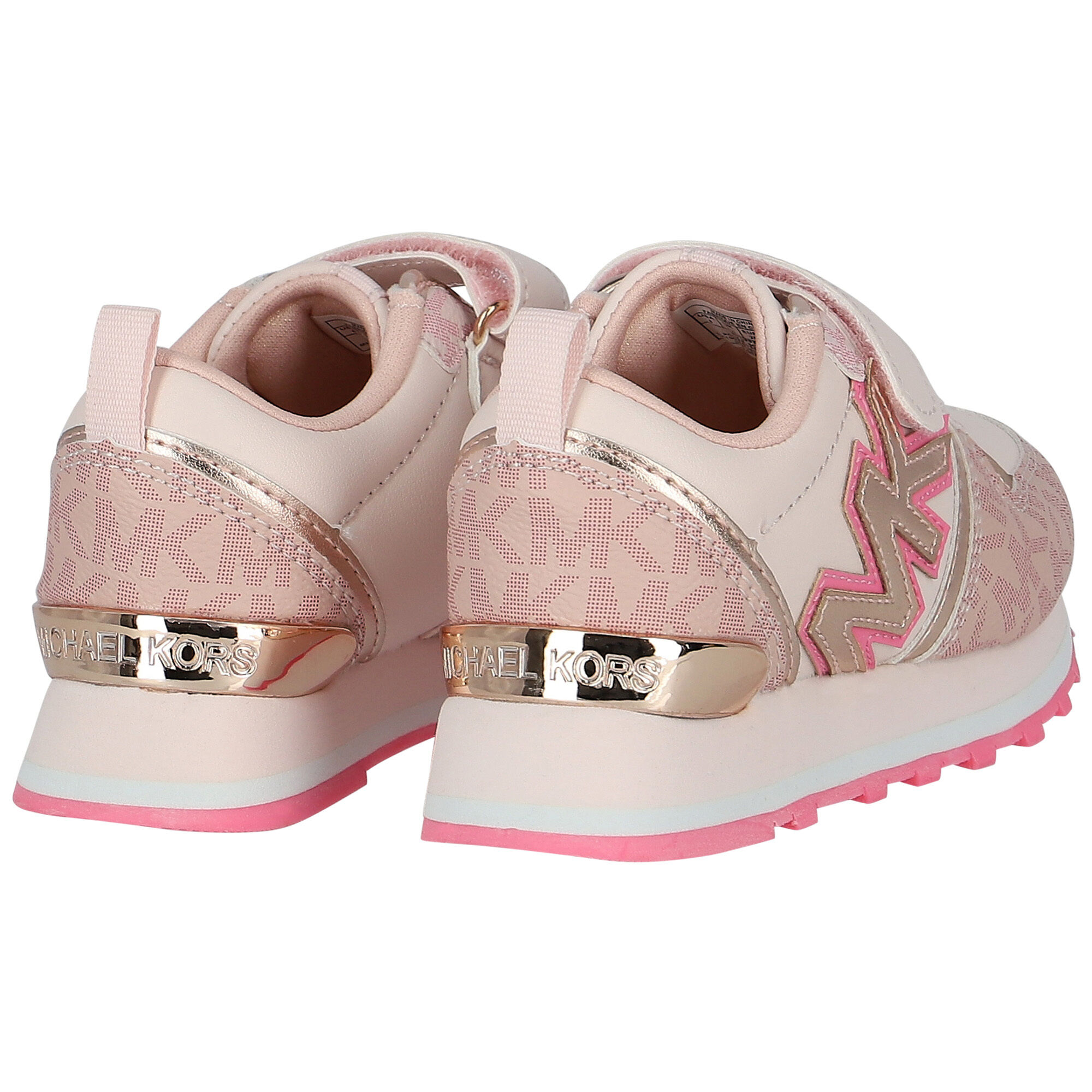 MICHAEL KORS Girls Pink & Gold Logo Trainers | Junior Couture