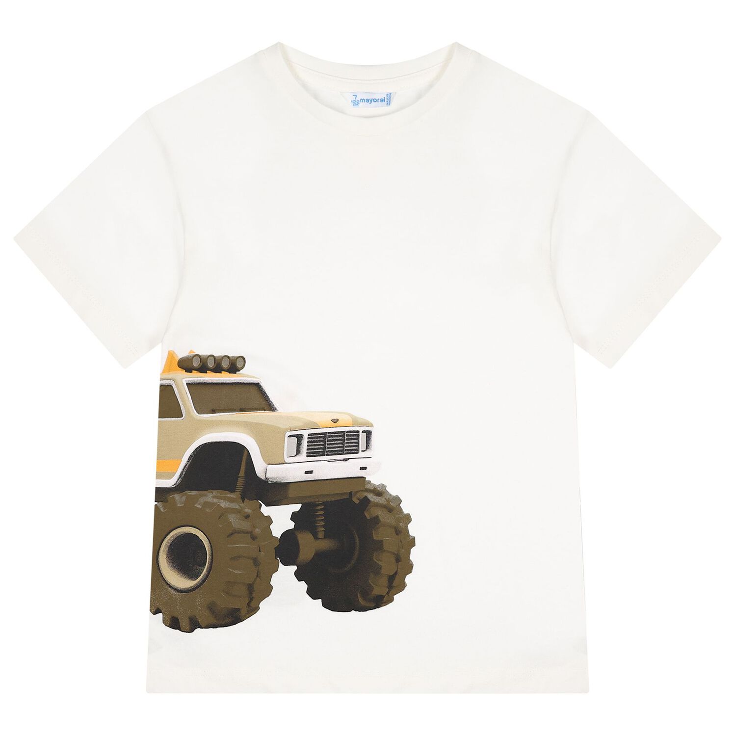 Boys White & Beige Shorts Set, 4, hi-res