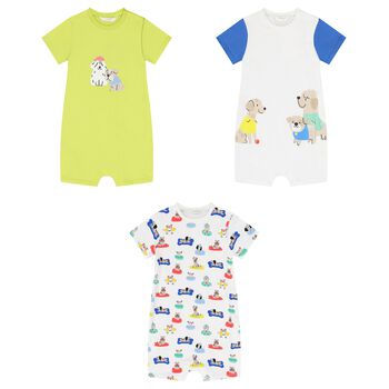 رومبير اطفال باللون الابيض والاخضر (3 قطع )