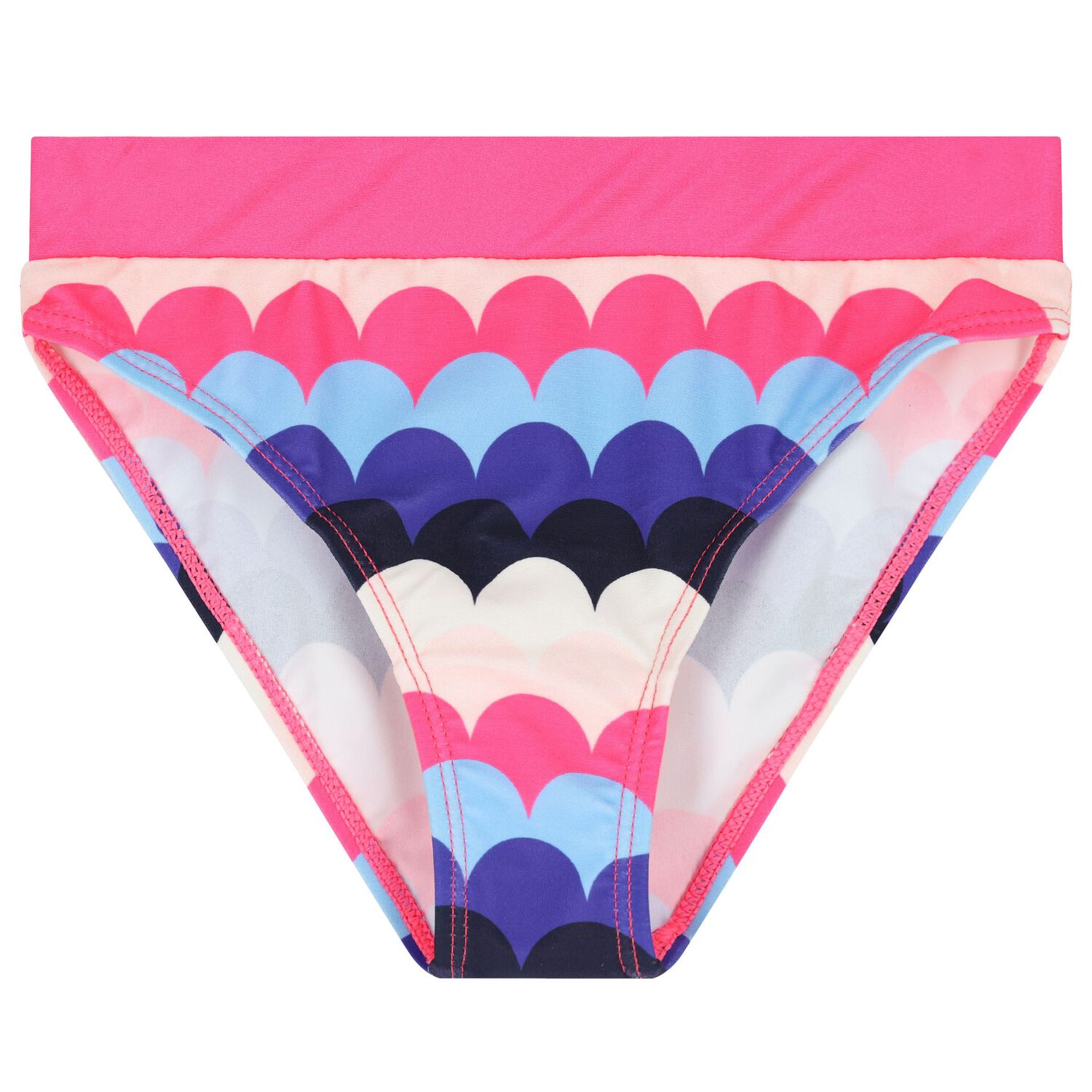 Girls Pink & Blue Ruffled Bikini, 1, hi-res
