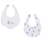 Baby Girls White & Pink Bibs ( 2-Pack ) , 1, hi-res