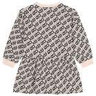 Girls Pink & Black Logo Dress, 1, hi-res