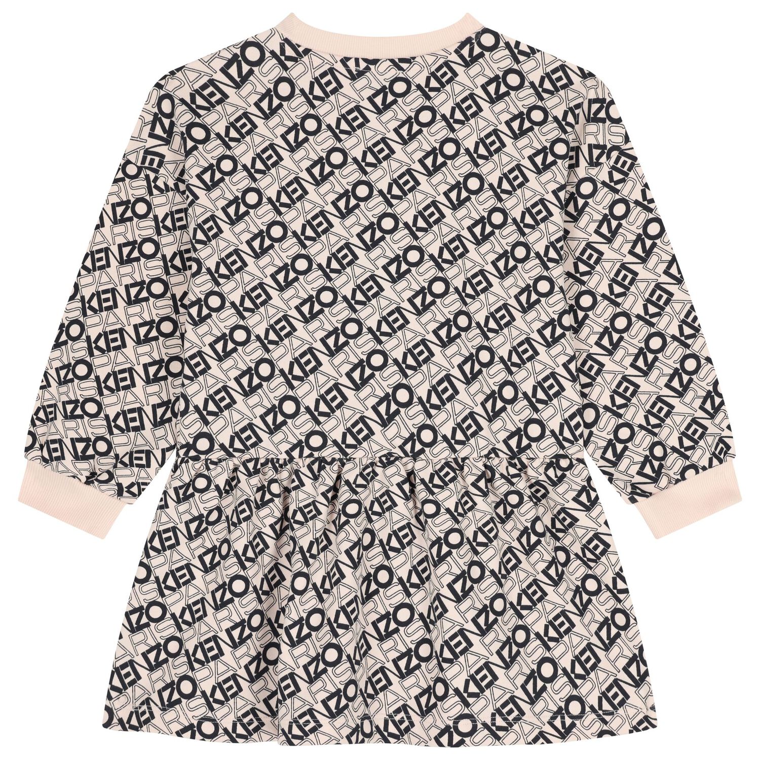 Girls Pink & Black Logo Dress, 1, hi-res