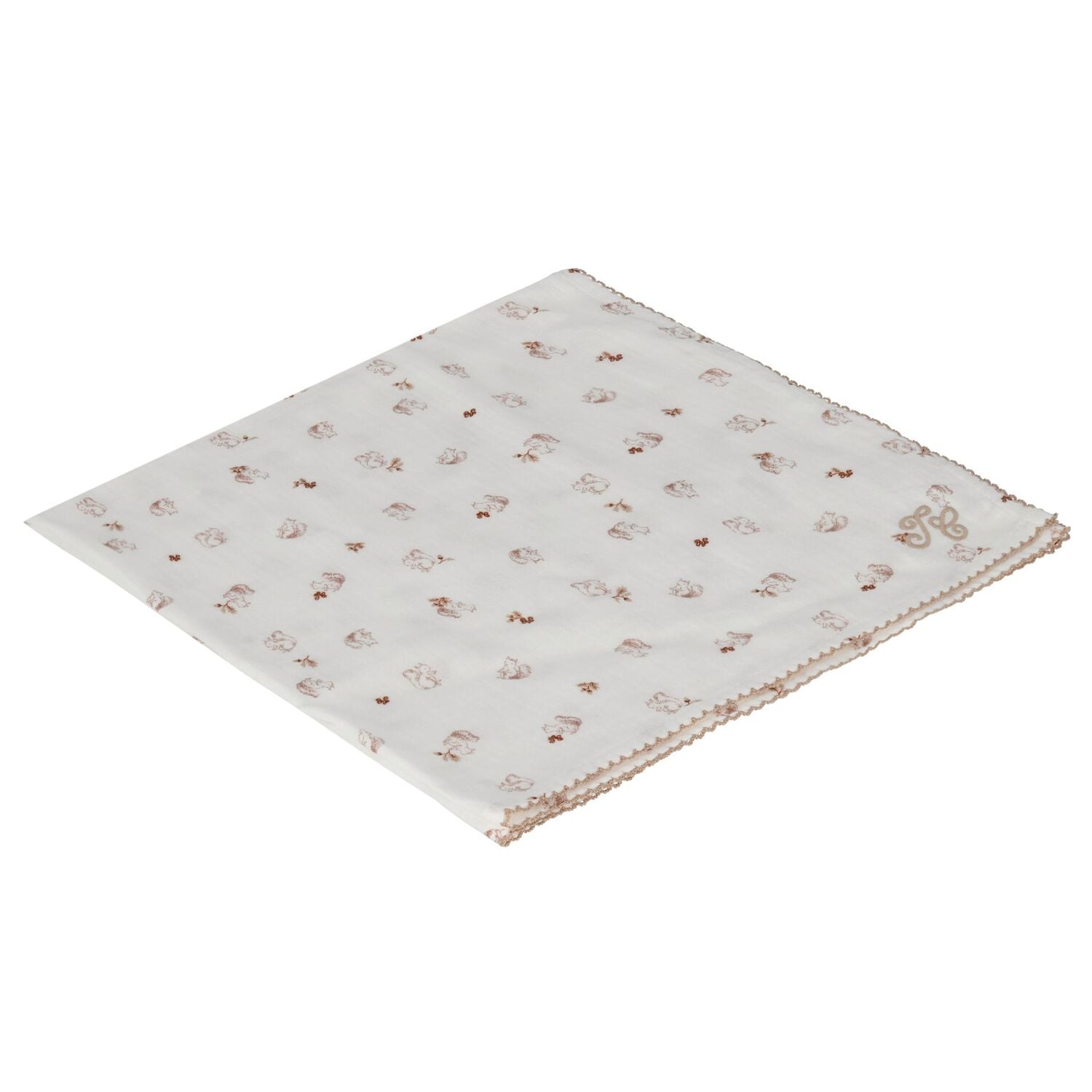 Ivory & Pink Squirrel Blanket, 2, hi-res