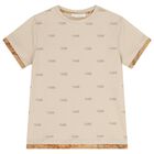 Boys Beige Logo T-Shirt, 1, hi-res