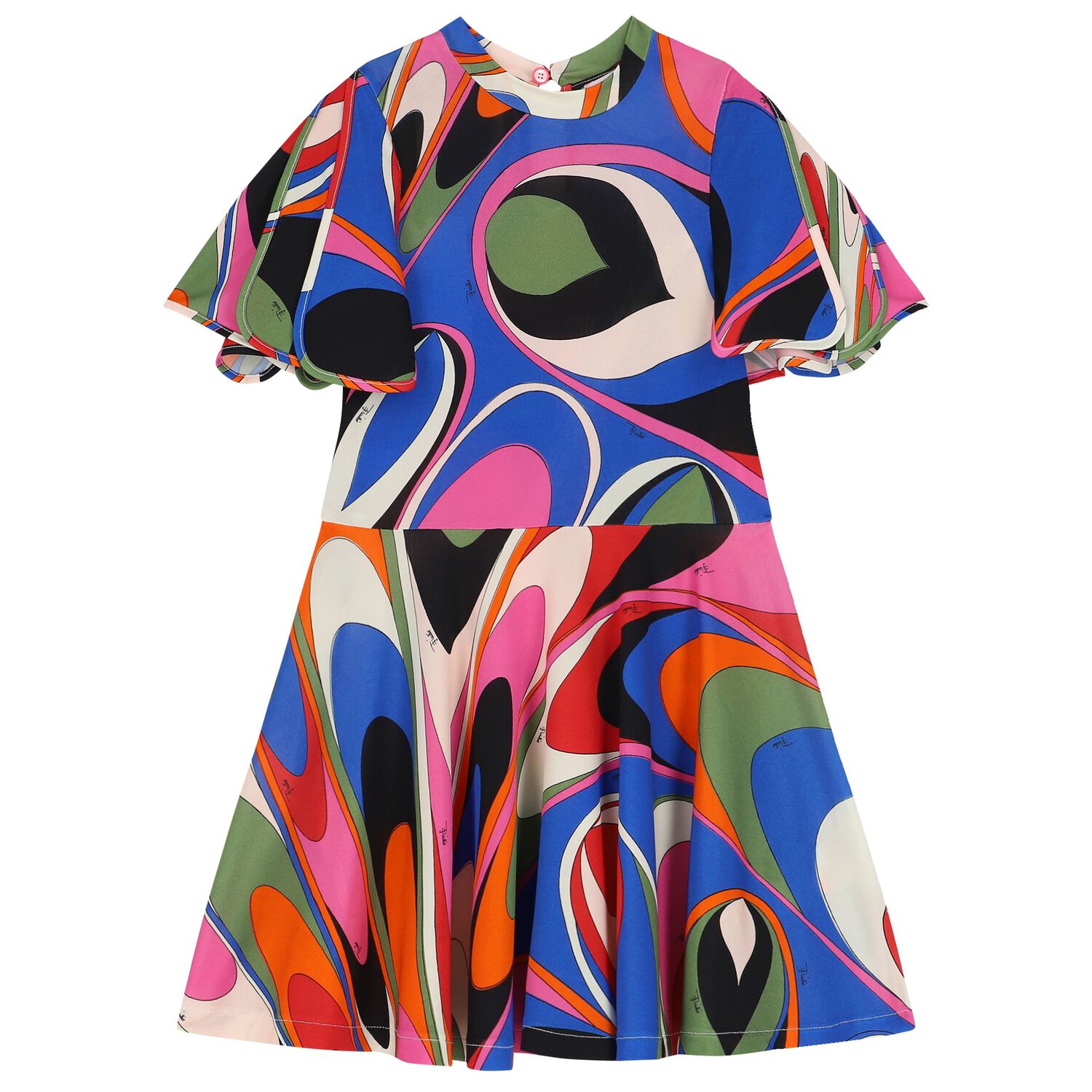 Girls Multi-Colored Onde Dress, 1, hi-res