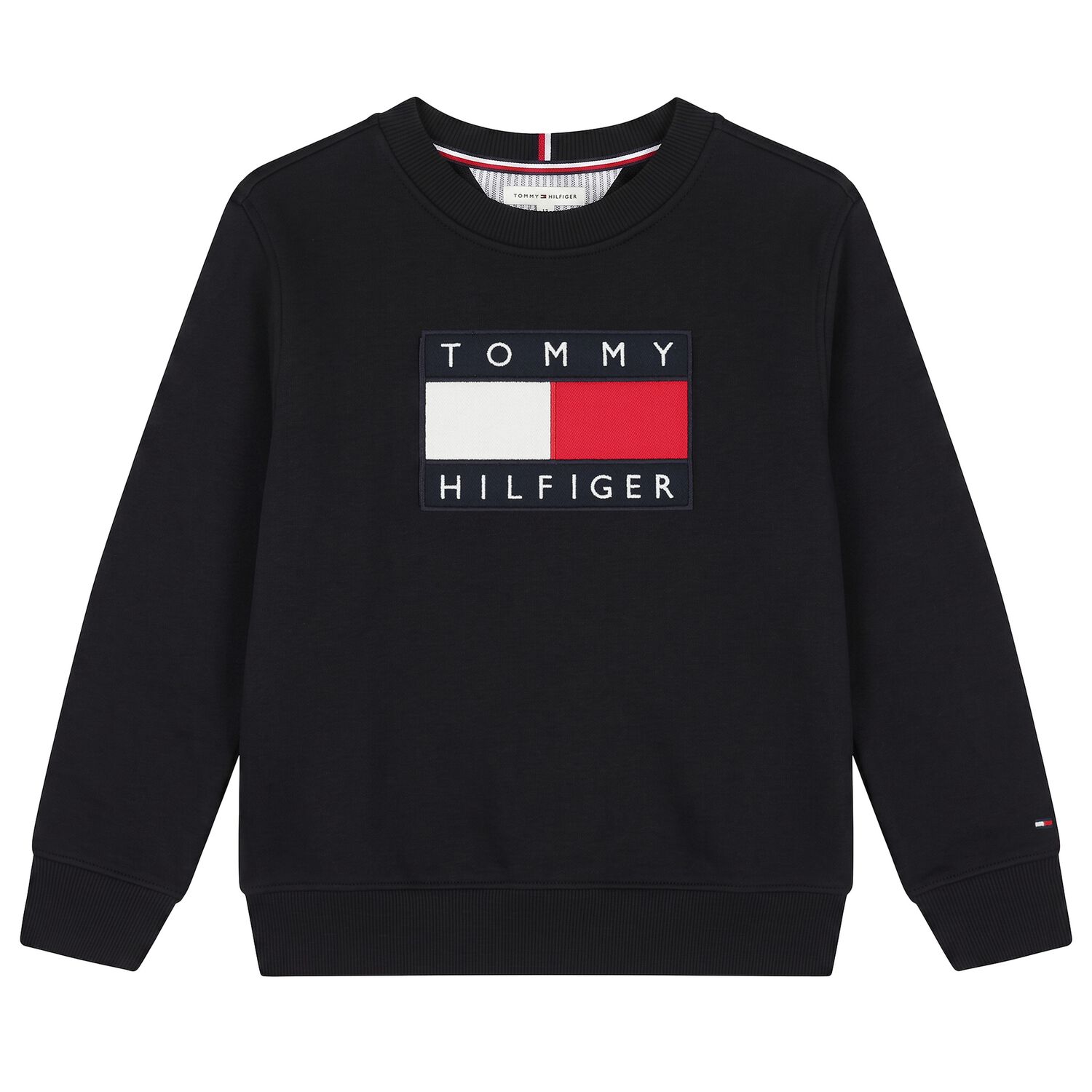 Boys Black Logo Sweatshirt, 3, hi-res