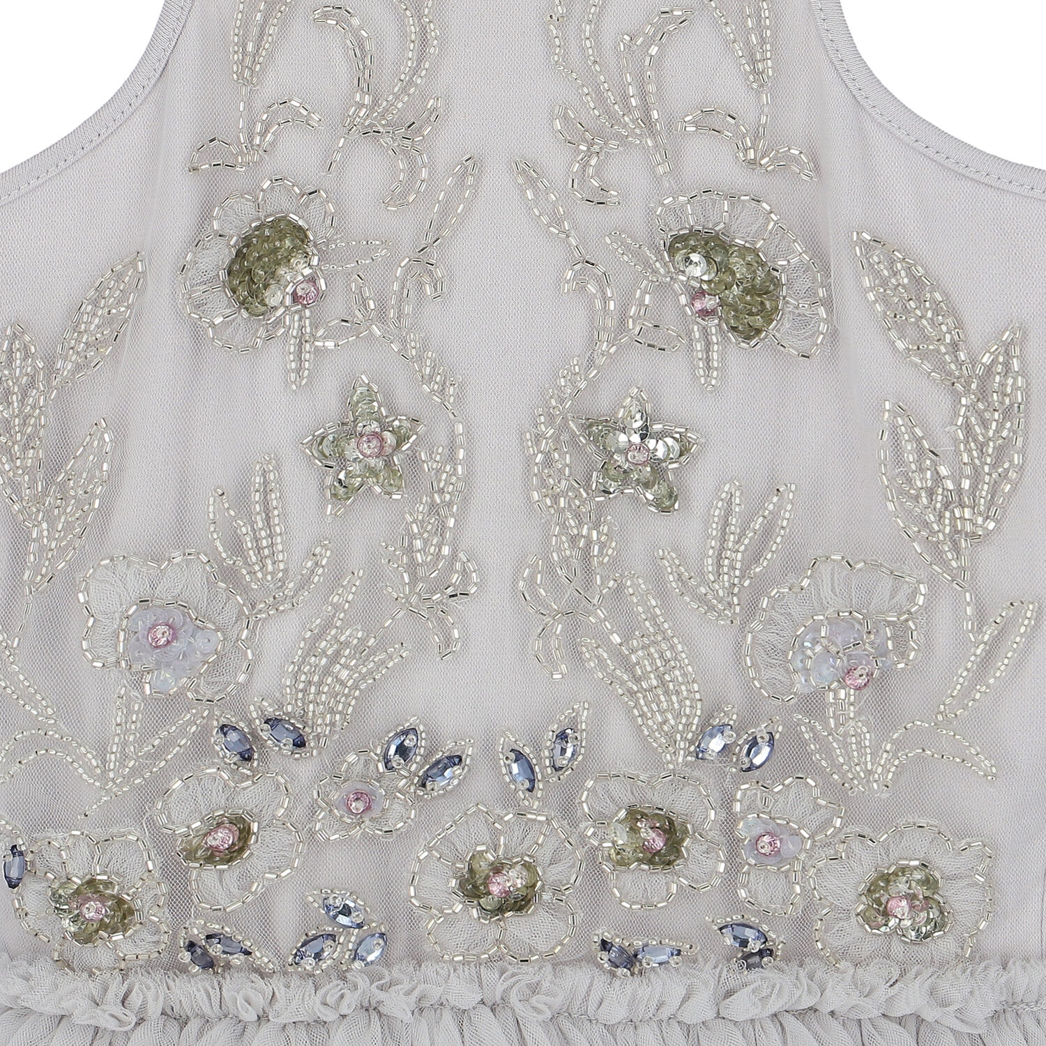 فستان تول باللون الرمادي والوردي, 1, hi-res image number null