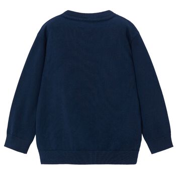 Boys Navy Blue Knitted Jumper