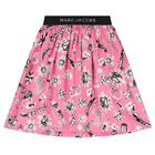 Girls Pink Logo Skirt, 1, hi-res