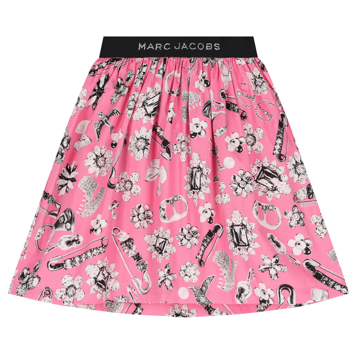 Girls Pink Logo Skirt, 1, hi-res