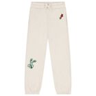 Girls Beige Patch Joggers, 1, hi-res