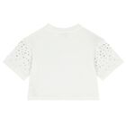 Girls White Logo T-Shirt, 1, hi-res