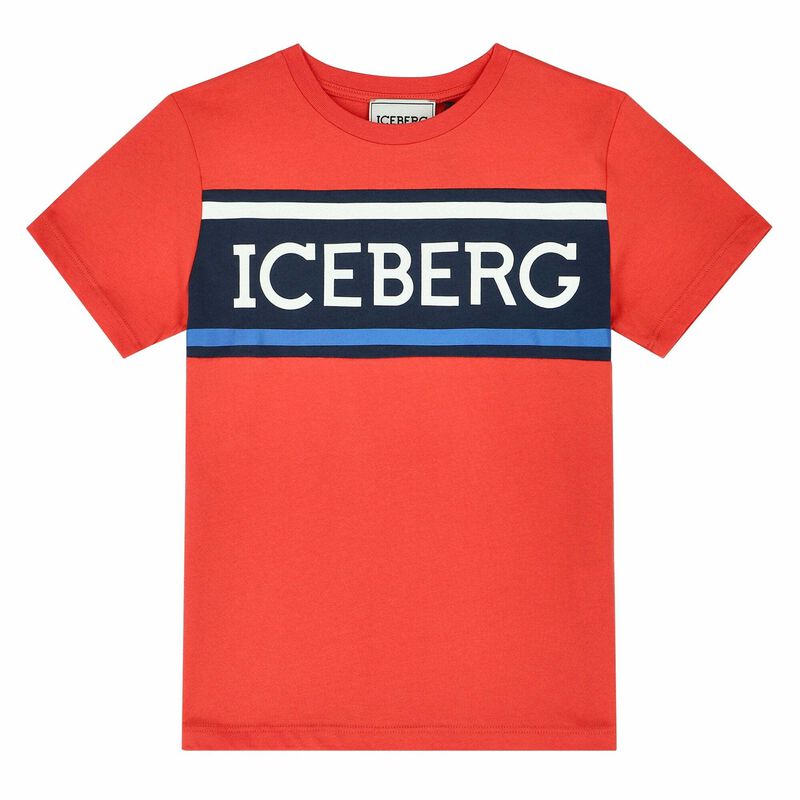 Iceberg Boys Red Logo T-Shirt | Junior Couture