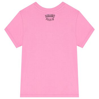 Girls Pink Varsity Tiger T-Shirt