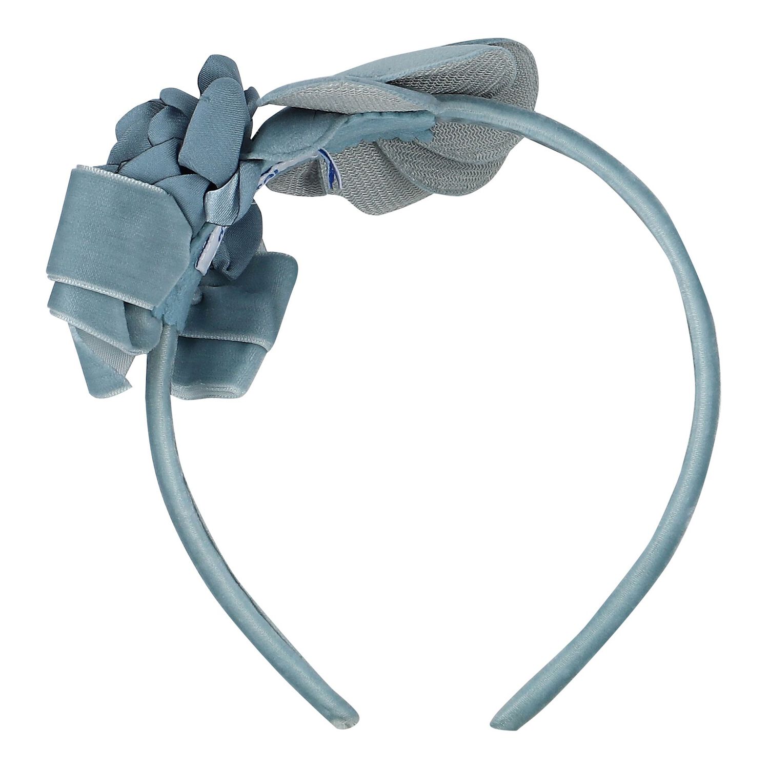 Girls Blue Floral Headband, 4, hi-res image number null