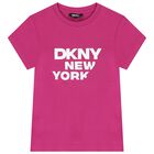 Girls Pink Logo T-Shirt, 3, hi-res