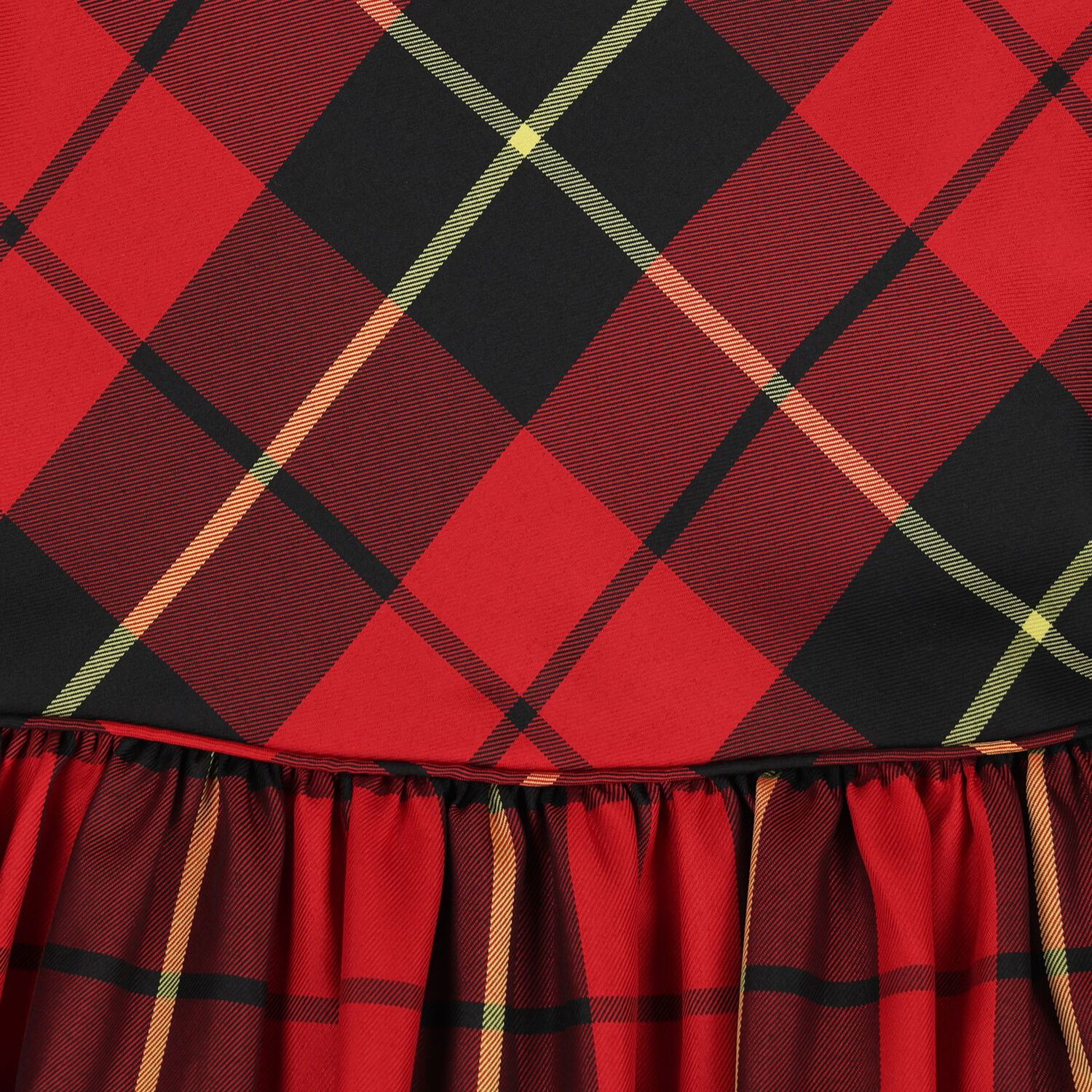 Baby Girls Red & Black Tartan Taffeta Dress Set, 1, hi-res