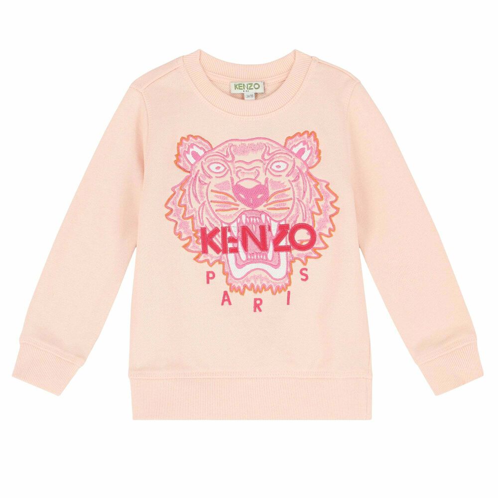 KENZO KIDS Girls Pink Tiger Sweatshirt | Junior Couture