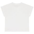 Girls White Logo T-Shirt, 1, hi-res